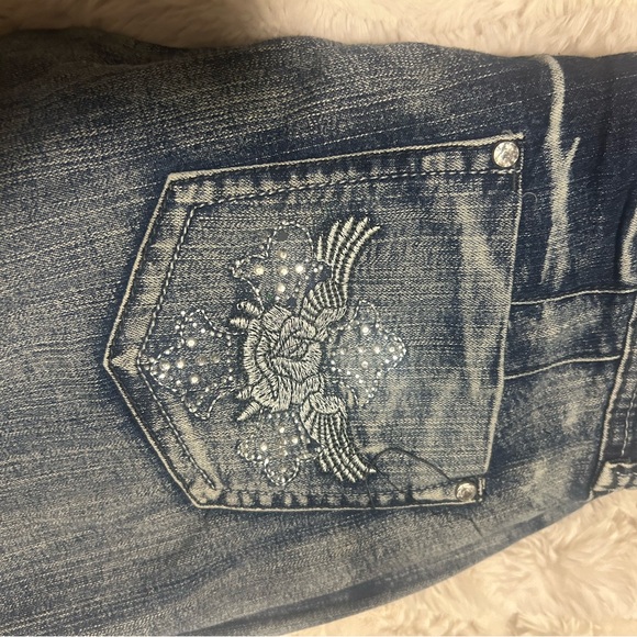 Dark Blue Bootcut Jeans - Picture 2 of 6